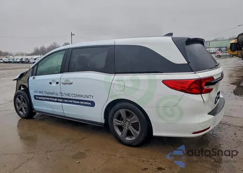 2022 Honda Odyssey Ex z USA, uszkodzony, nr VIN 5FNRL6H51NB030053